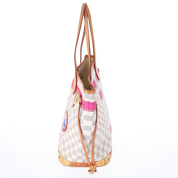 Louis Vuitton Neverfull MM Summer Trunk Hawaii Tote Bag N41734 Damier Azur - Picture 2 of 9